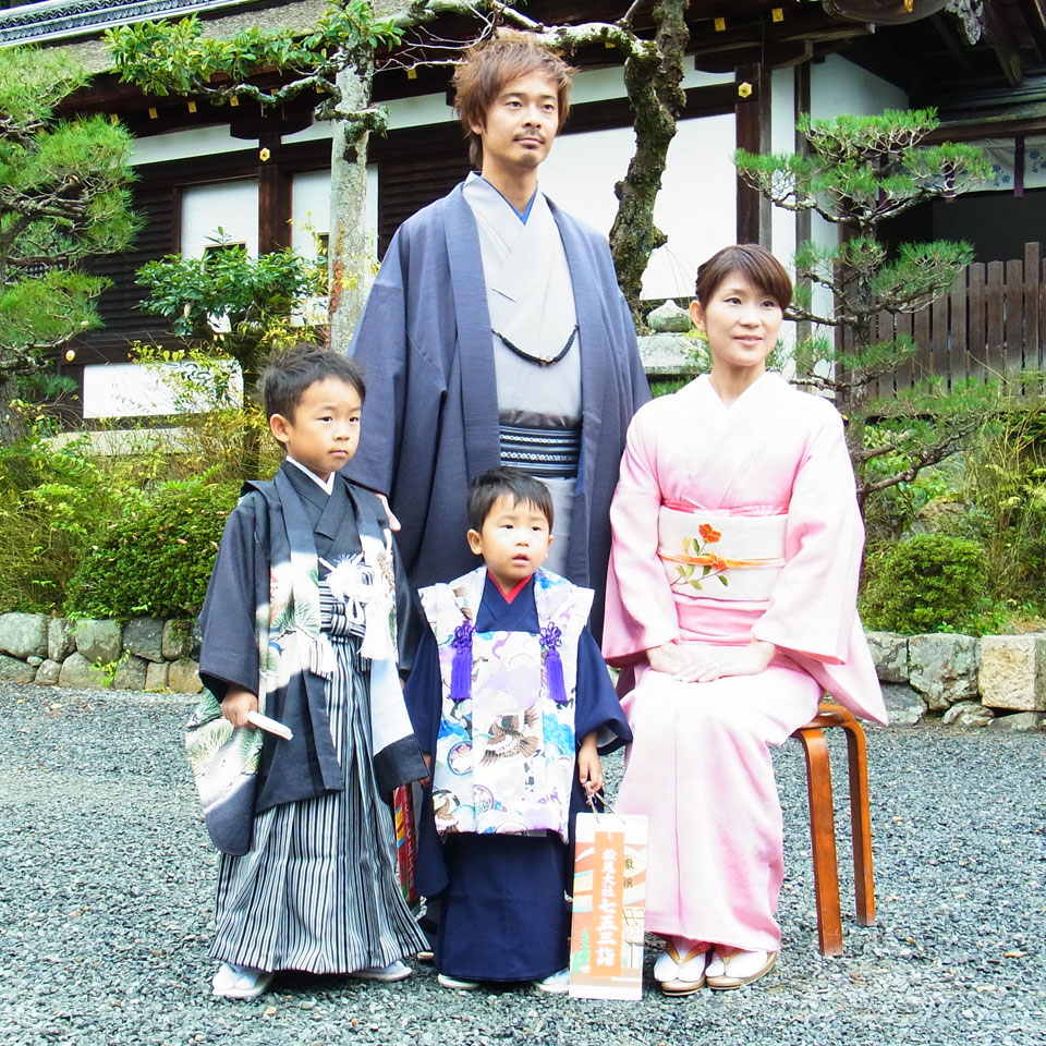 お宮参り　着物　羽織り　男の子　七五三