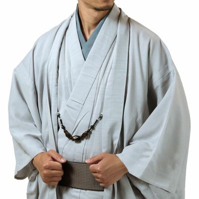 すぐに着られる夏羽織 洗える 単衣 紗 グレー M～LL