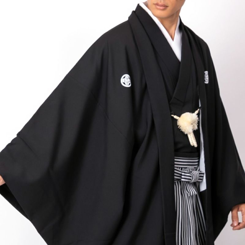 黒紋付き、着物、羽織、袴 大きな方-