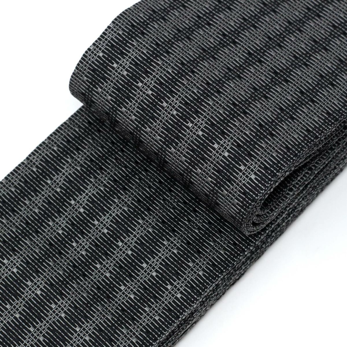 角帯 正絹 米沢織物 畳目 黒 (1015) | 《公式》男着物の加藤商店