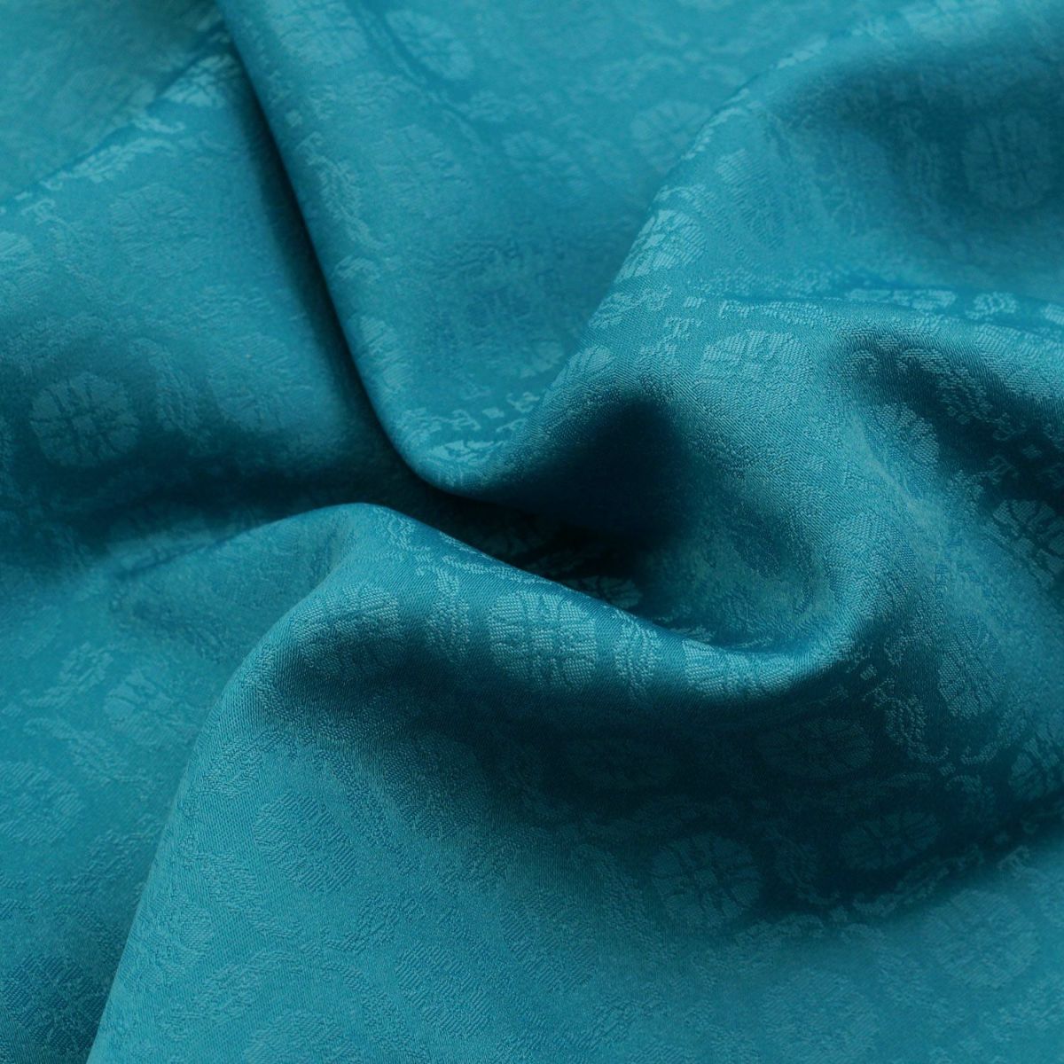 仕立てオーダー着物(もしくは羽織) 洗える着物 小紋 葵 色無地 百華 エメブルー