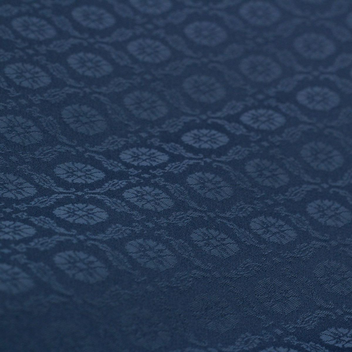 仕立てオーダー着物(もしくは羽織) 洗える着物 小紋 葵 色無地 百華 紺