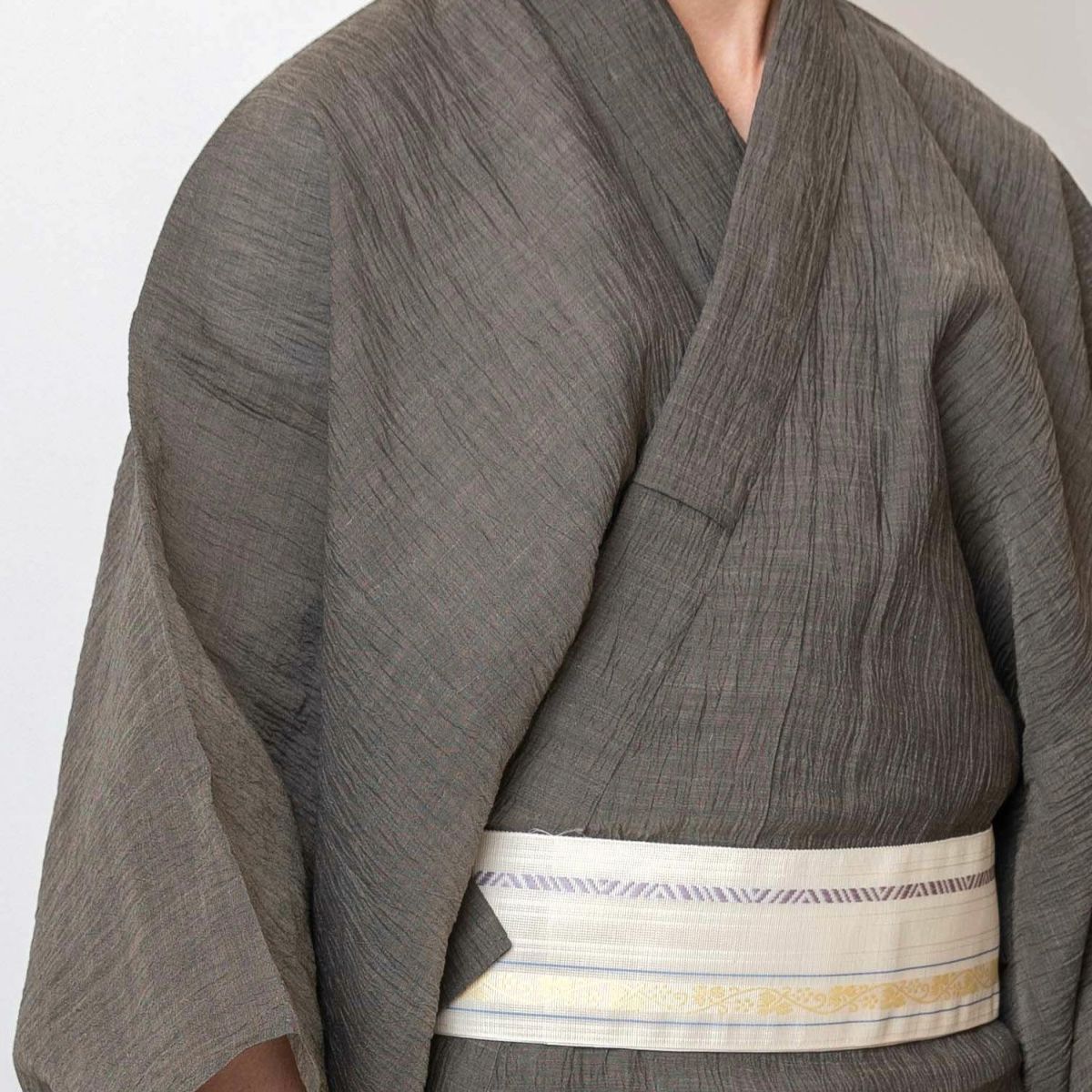 浴衣メンズ 夏着物 小千谷縮