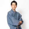 夏着物 浴衣メンズ 小千谷縮