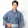 夏着物 浴衣メンズ 小千谷縮