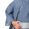 夏着物 浴衣メンズ 小千谷縮