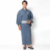 夏着物 浴衣メンズ 小千谷縮