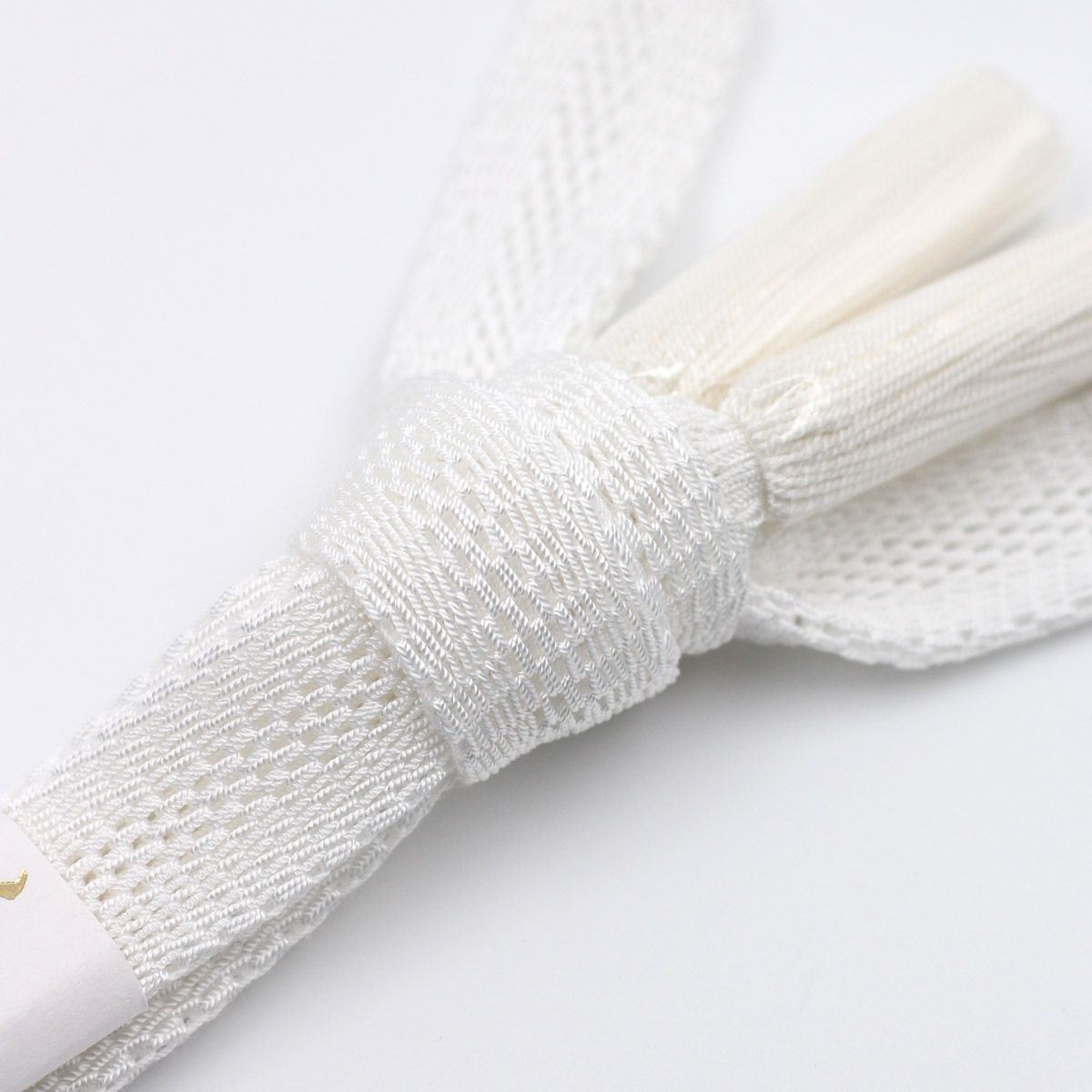 羽織紐 男 正絹 手組紐 平打ち 中尺 白カゴ