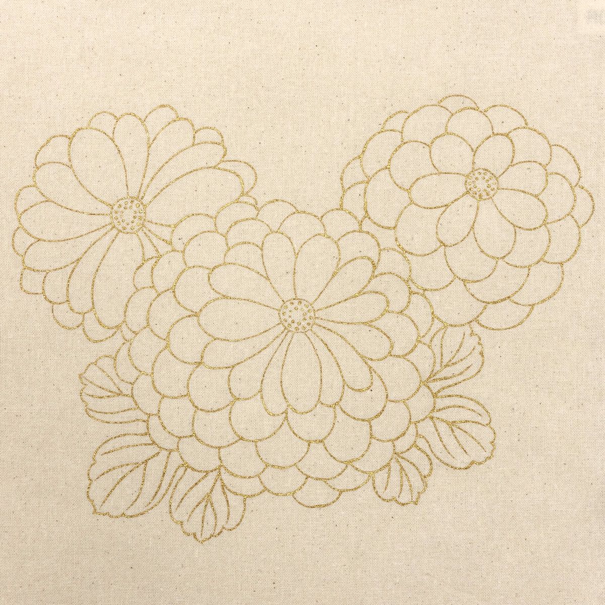 糸目のエコバッグ 縦小 菊