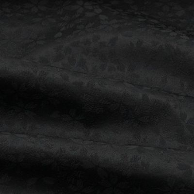 はぎれ生地 布 シルク 訳あり 黒地に小花 メッシュ付き 35cm×50cm