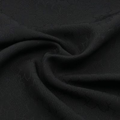 はぎれ生地 布 シルク 訳あり 黒地に小花 35cm×50cm