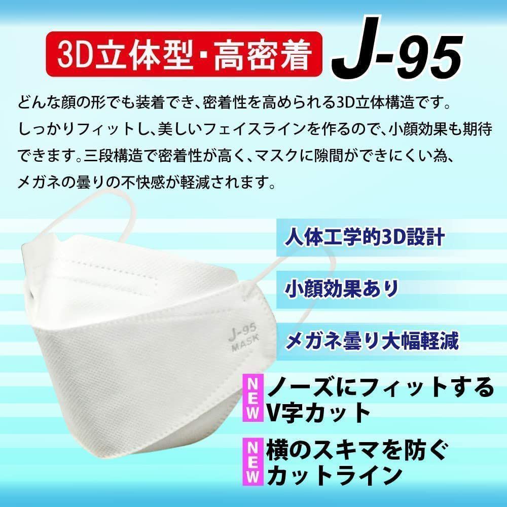 工場直送 J-95MASK 不織布 個別包装 日本製マスク 国産 白 ホワイト 30枚 正規販売
