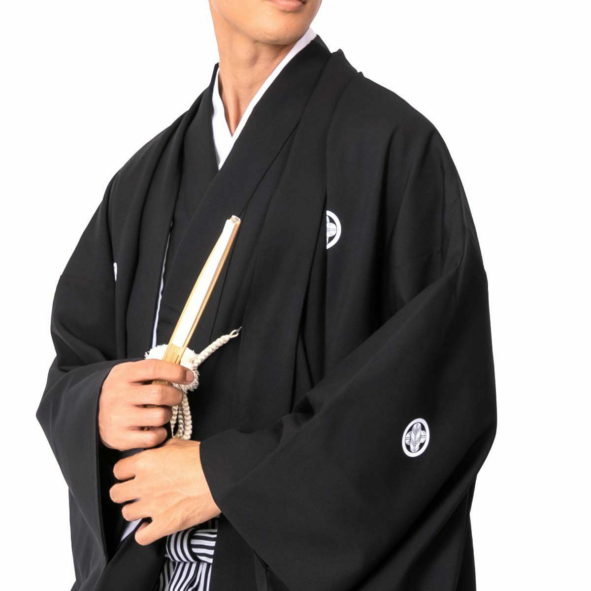 黒紋付袴着物フルセット 家紋を入れるだけですぐに着られる既製品 | 男 