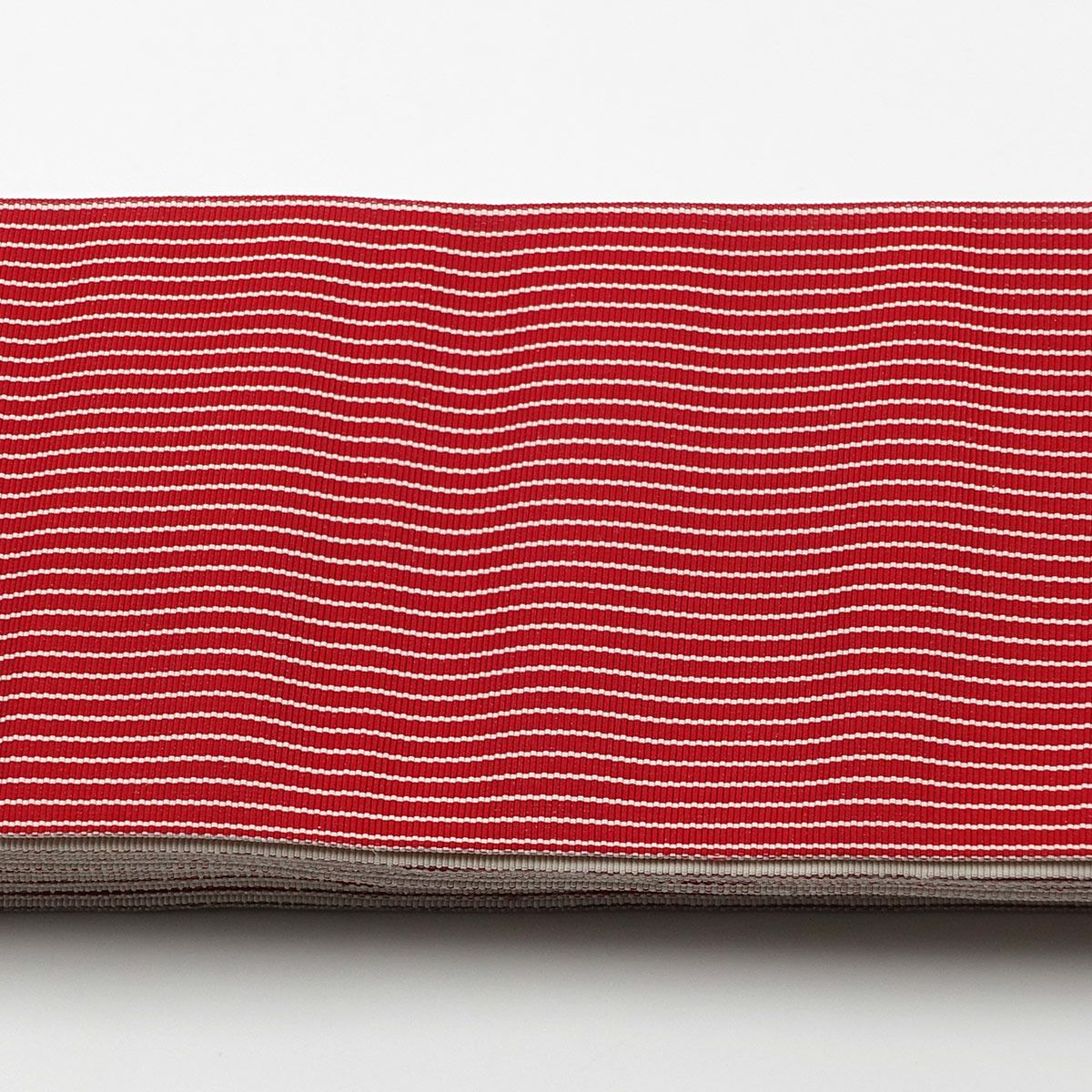 角帯 正絹 博多織物 チェス 生成×赤