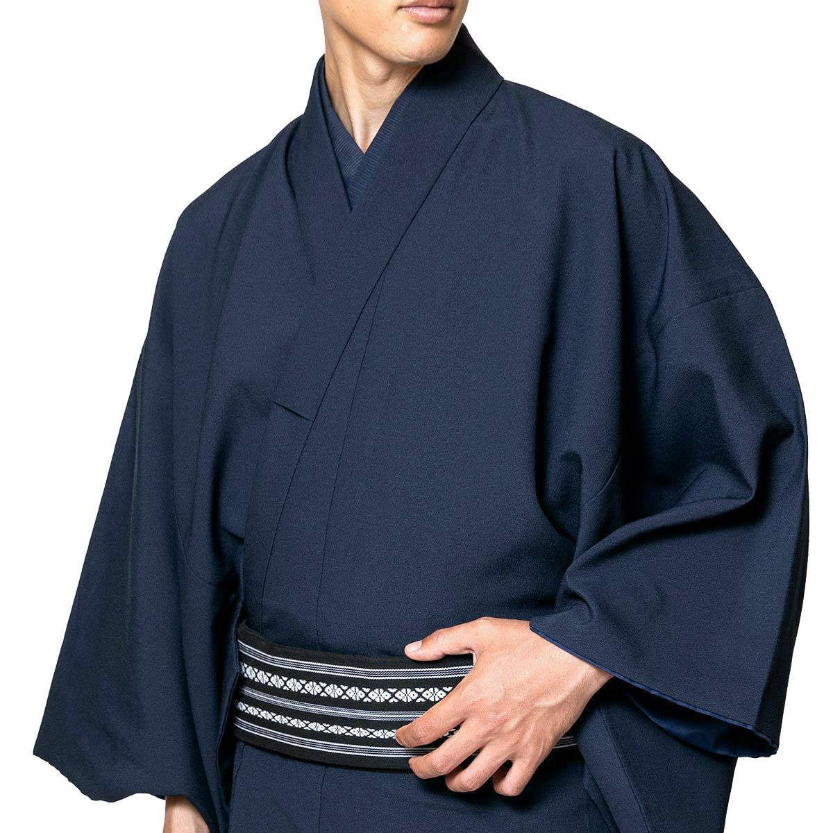 平和屋着物○男性 紬 色無地 青白橡色 正絹 逸品 未使用 AAAW0006ph 