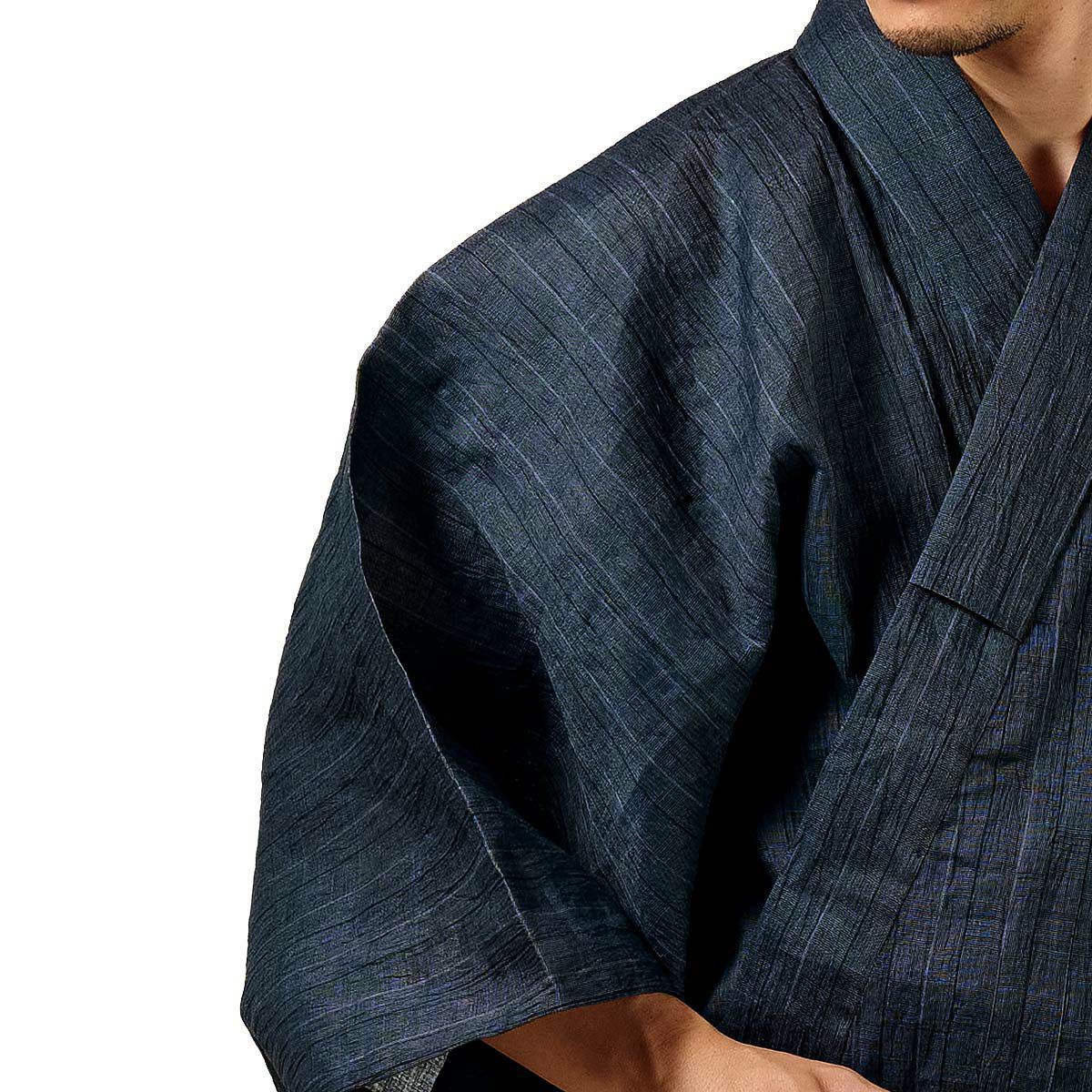 見た目の高級感で選ぶなら！メンズ浴衣 夏着物 近江ちぢみ本麻