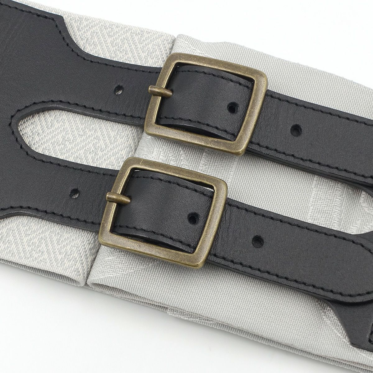 帯ベルト だるま 紗綾型 グレー