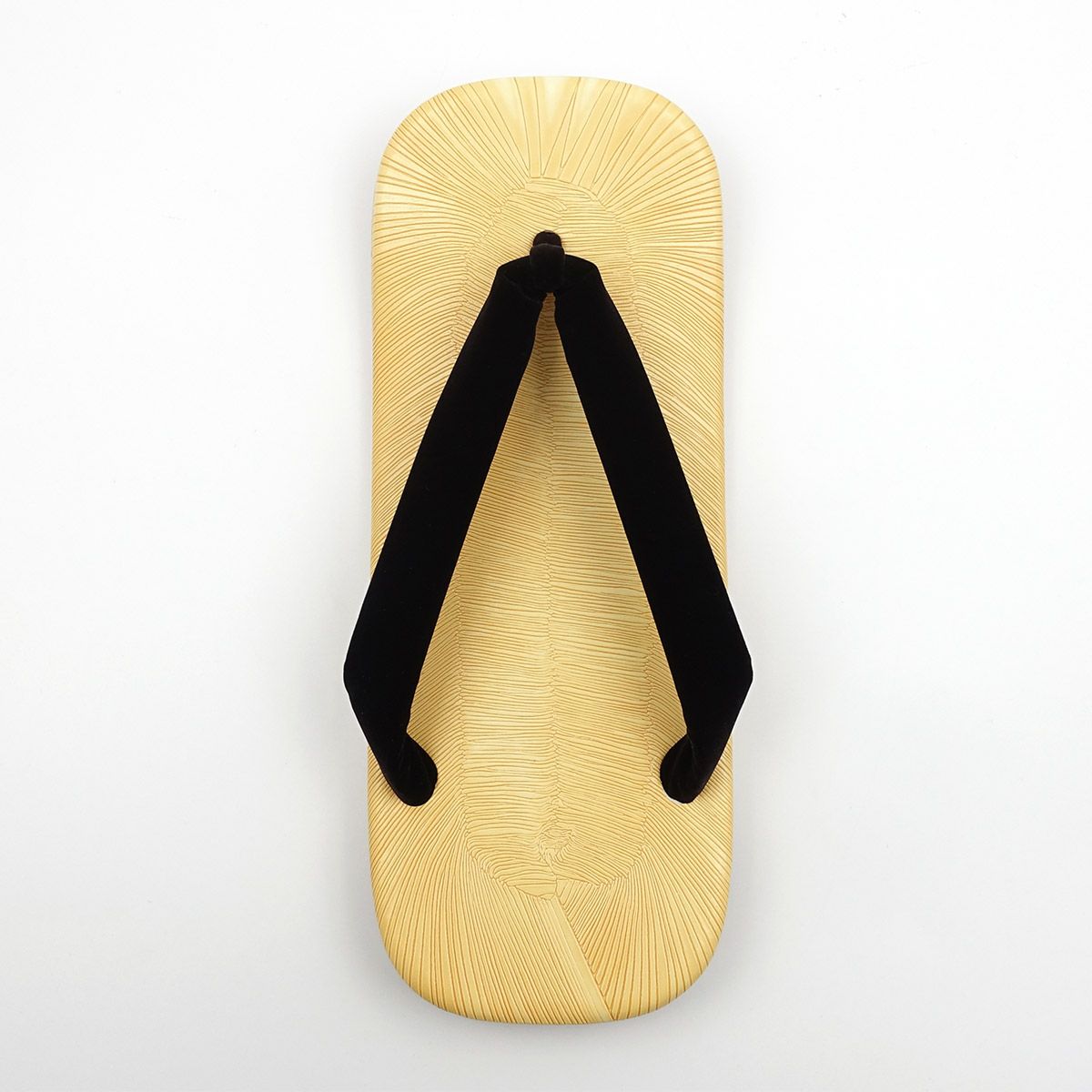 雪駄 男物 ライト底 黒鼻緒 4L (31cm位まで)