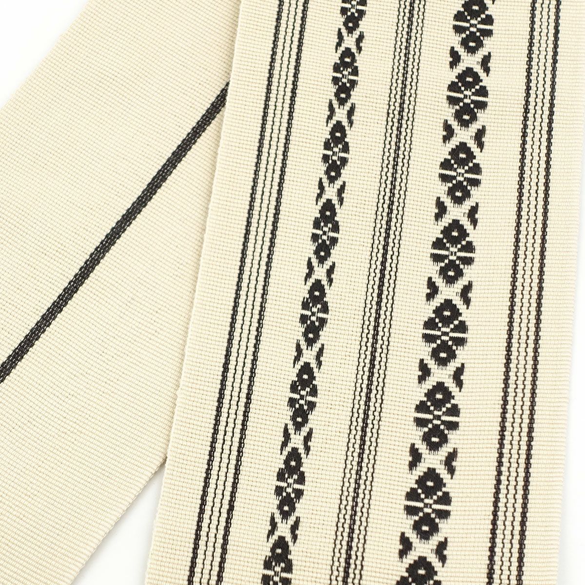 角帯  綿  献上柄  薄ベージュ