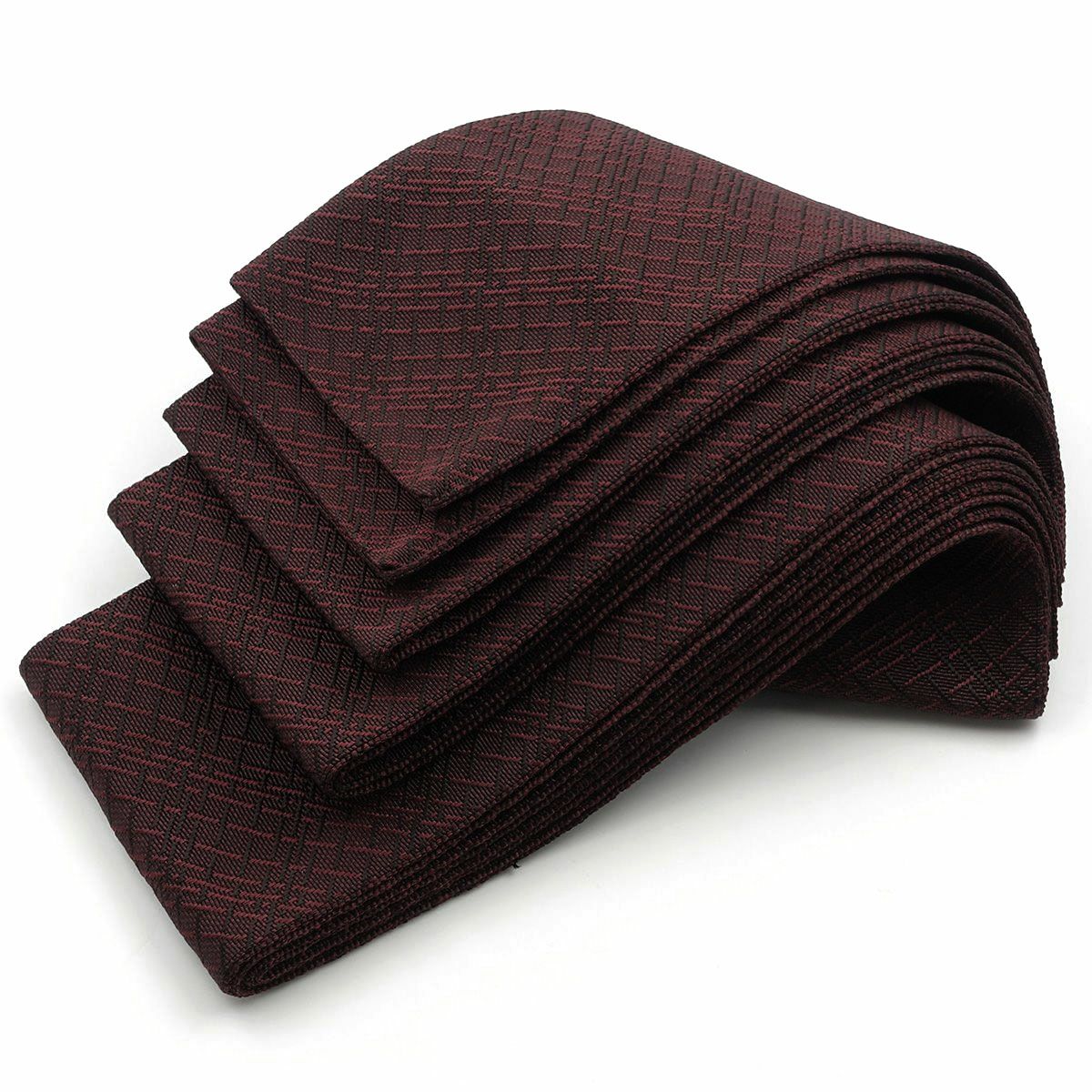 角帯 正絹 米沢織物 ボルドー