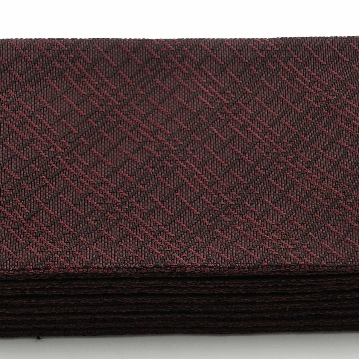 角帯 正絹 米沢織物 ボルドー