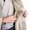 コート メンズ 角袖 和装コート ウール100% ベージュ Lサイズ