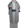 コート メンズ 角袖 和装コート ヘリンボーン グレー Mサイズ 日本製