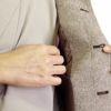 コート メンズ 角袖 和装コート ヘリンボーン 薄茶 Mサイズ 日本製