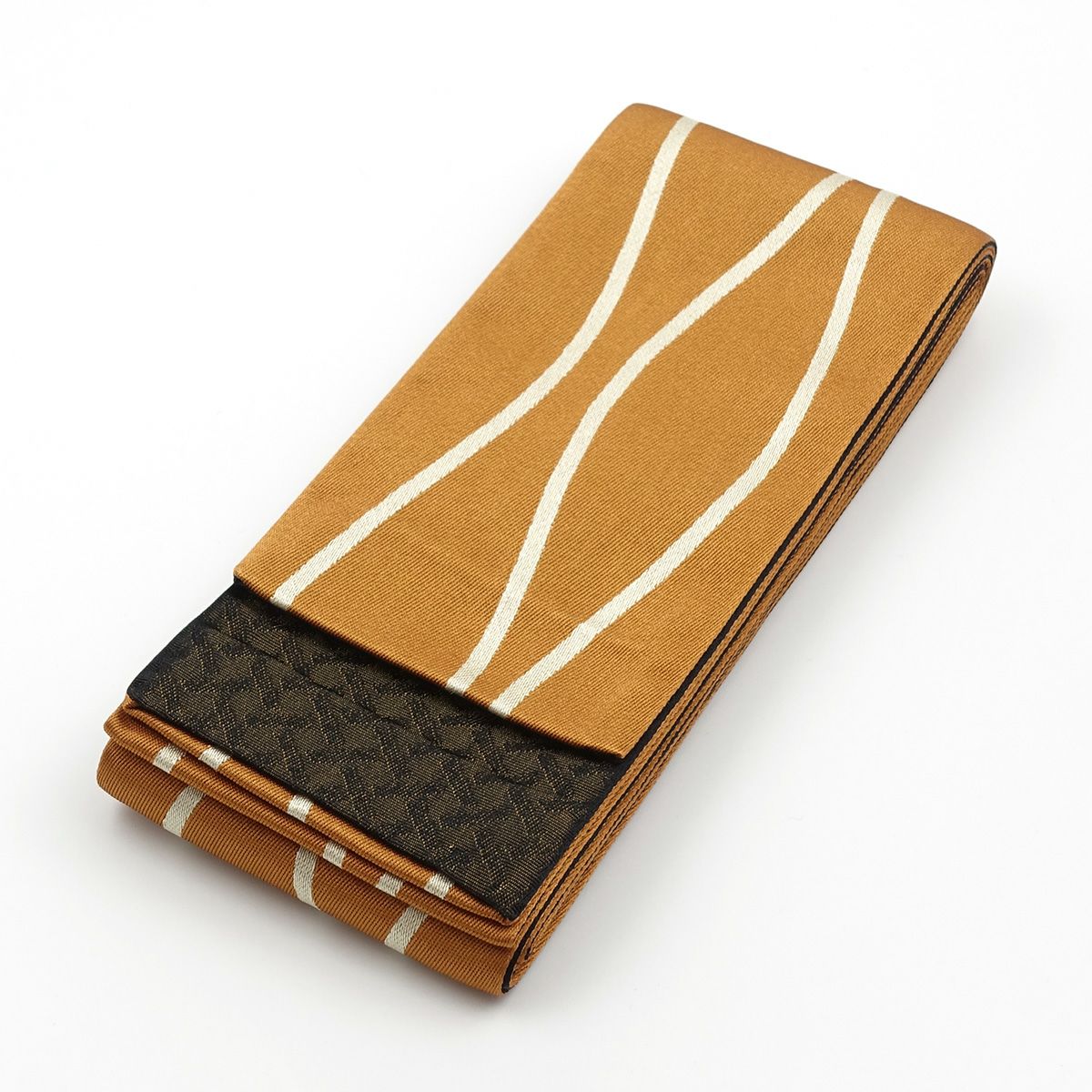 角帯 立涌 橙×黒