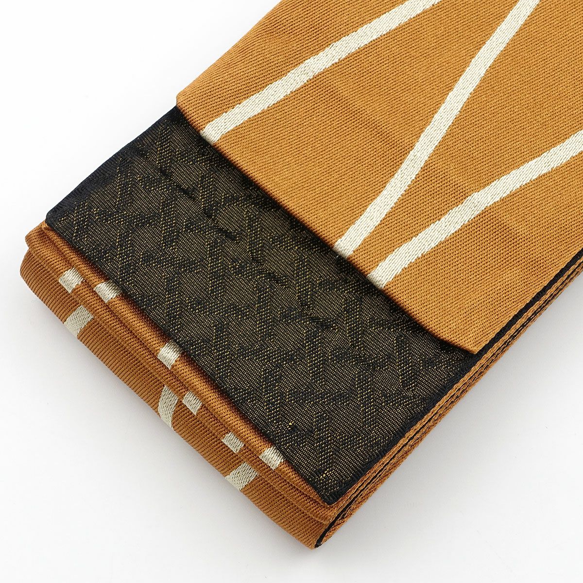 角帯 立涌 橙×黒