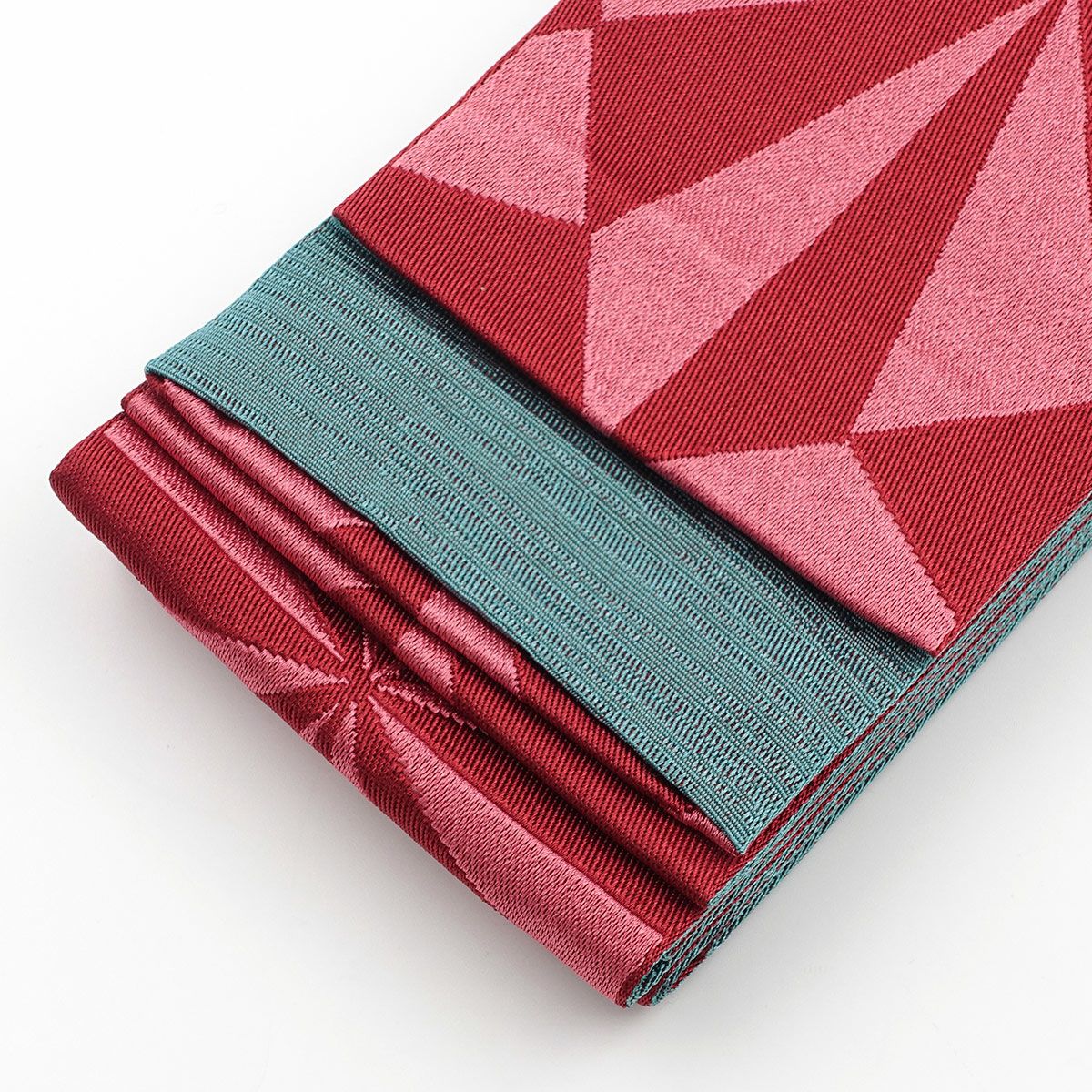 幾何学文様 赤×青緑