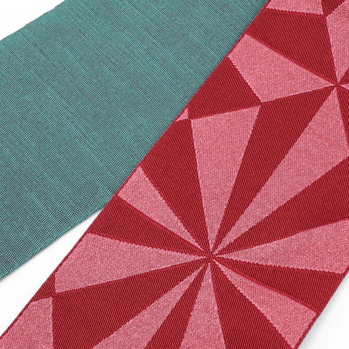 幾何学文様 赤×青緑