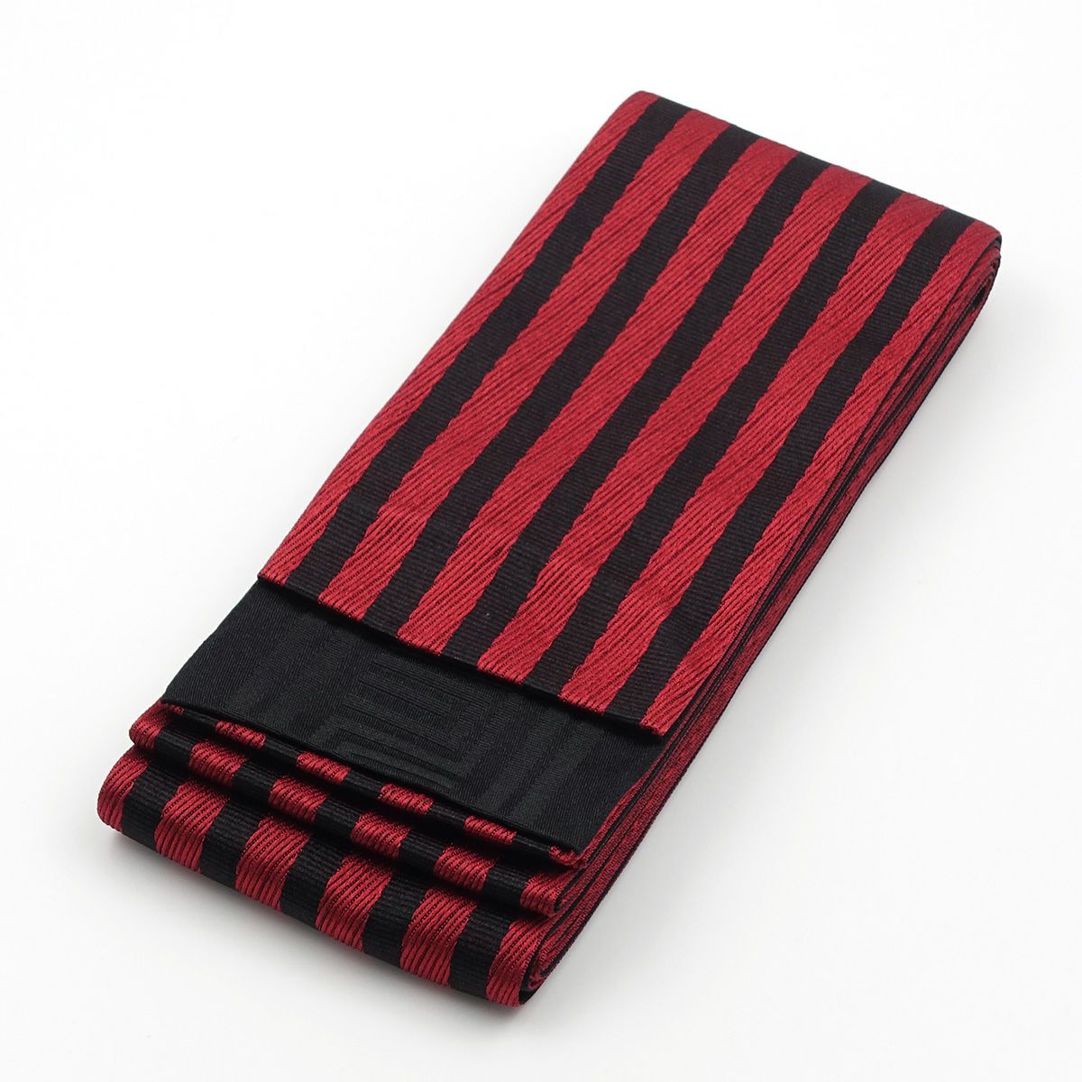 角帯 縞 赤×黒