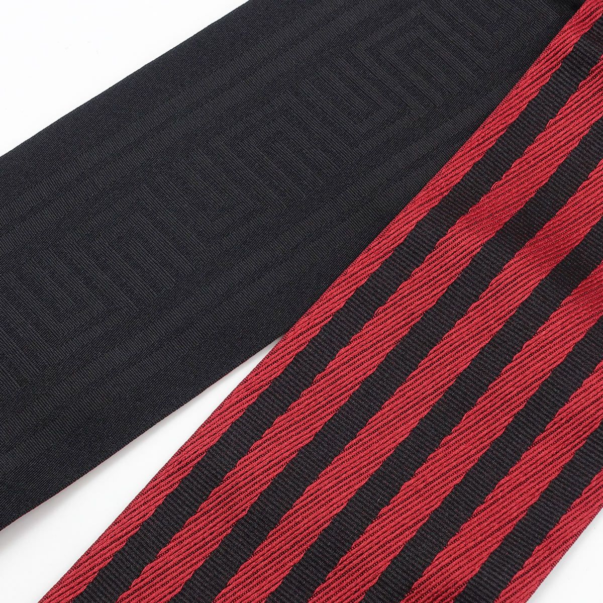 角帯 縞 赤×黒