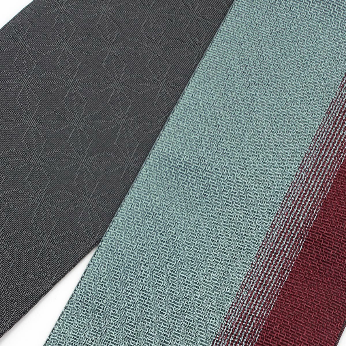 角帯 絣 青緑×赤