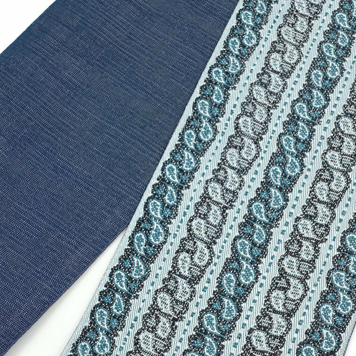 角帯 ペイズリー風 青