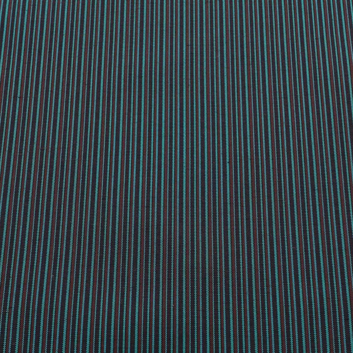 国内仕立て オーダー着物(もしくは羽織) 正絹 縞 青緑