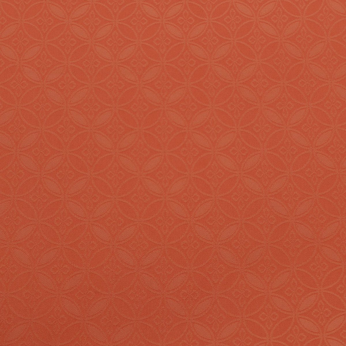 仕立てオーダー着物(もしくは羽織) ちりめん 洗える着物 小紋 テイジン 七宝 オレンジ