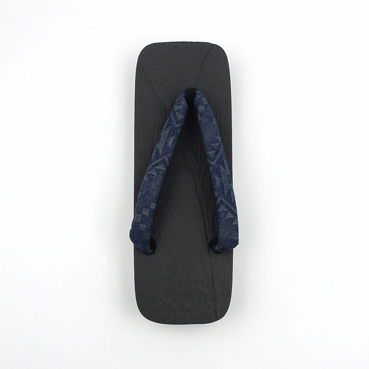 桐下駄 男物 紺 幾何学