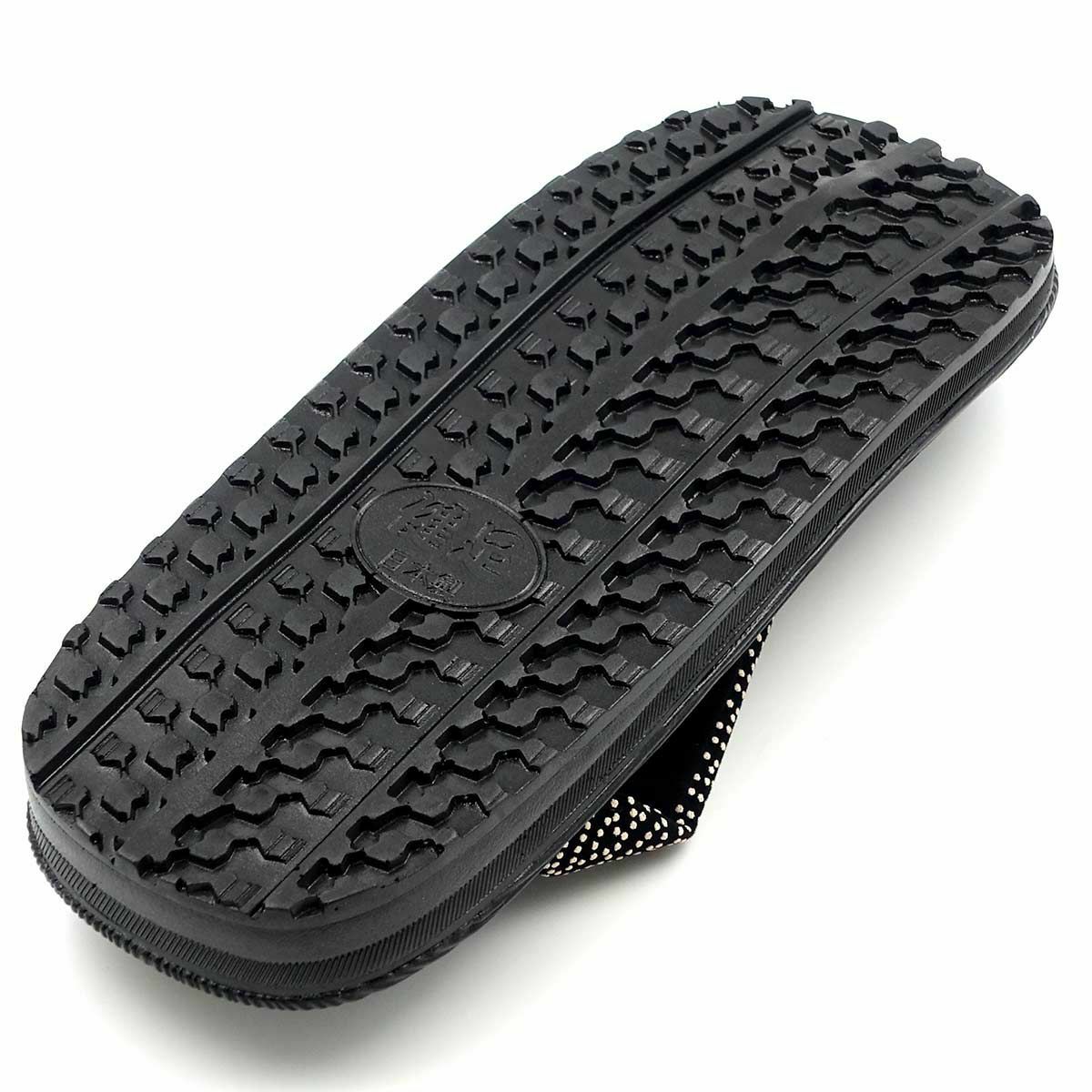 草履 印伝風 鱗 黒台 エピ ラジアルウレタン底 3L