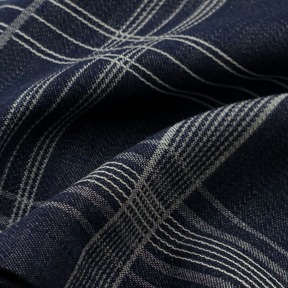 デニム着物 岡山デニム メンズ 単衣 格子