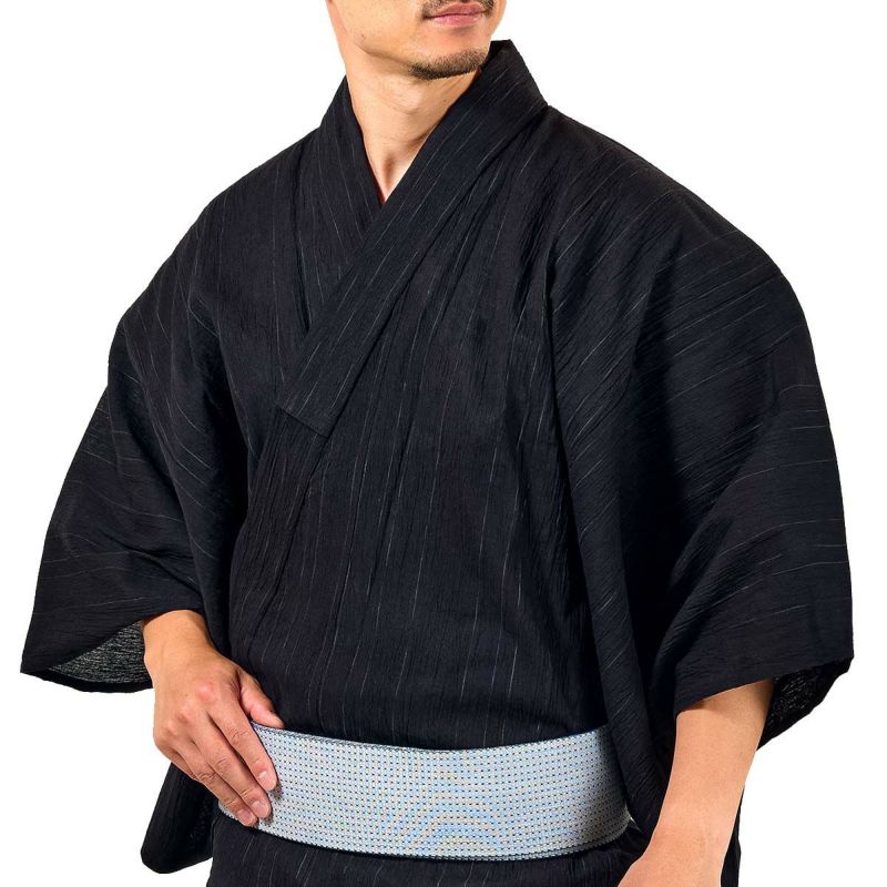 メンズ浴衣 近江ちぢみ綿麻