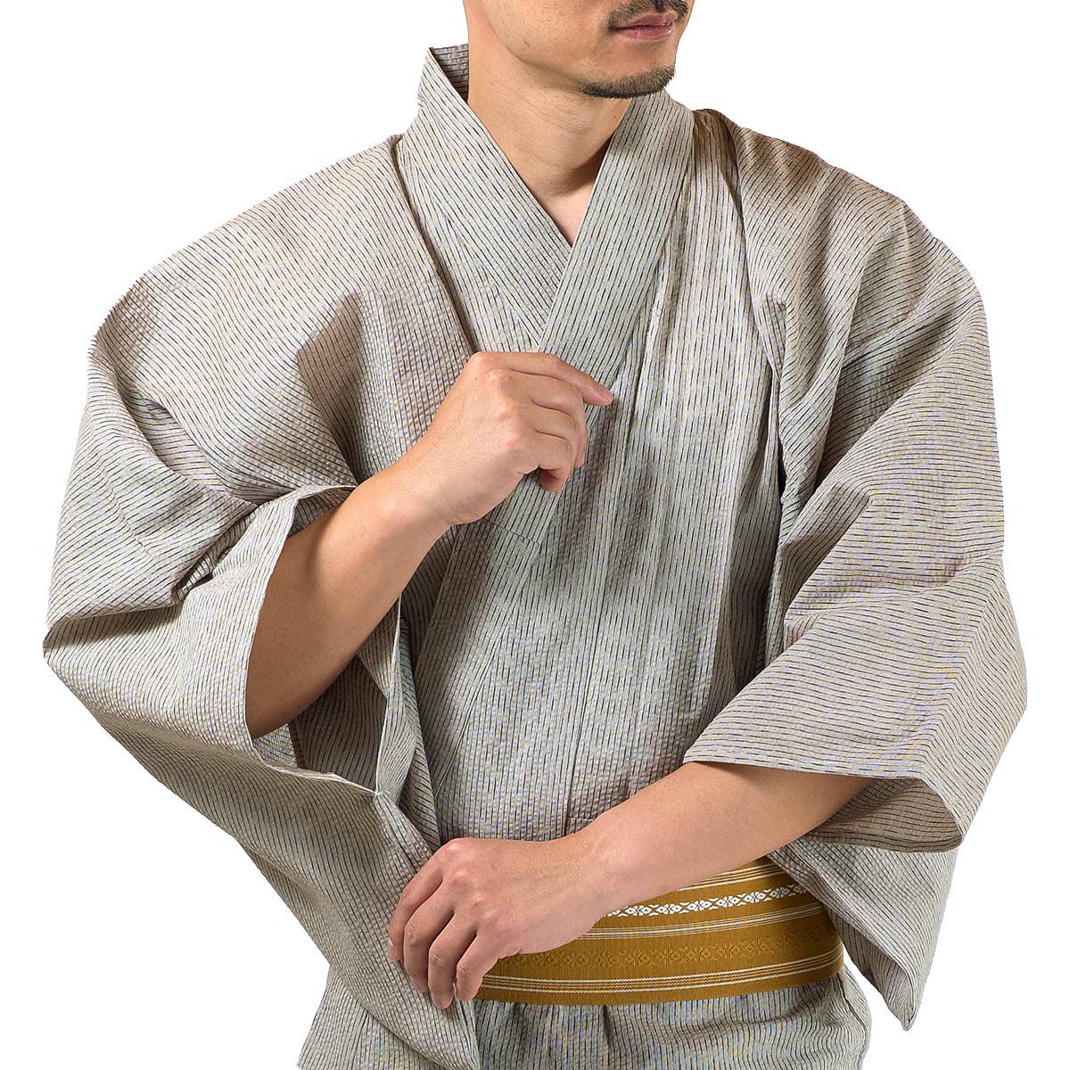 メンズ浴衣 しじら綿麻