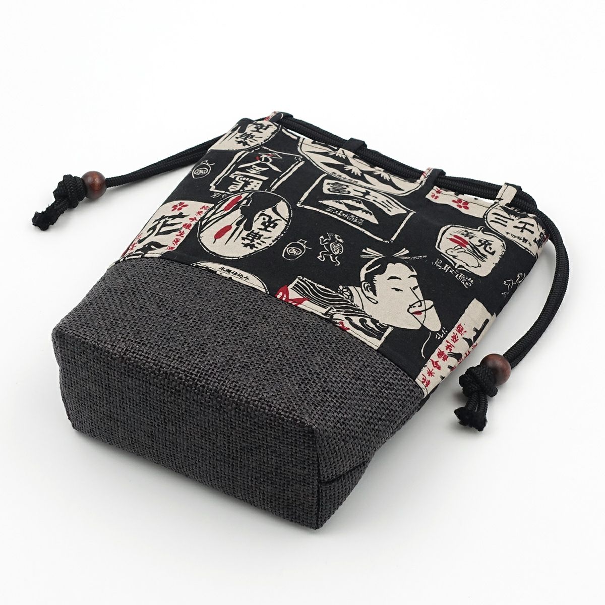 巾着袋 信玄袋 酒 黒