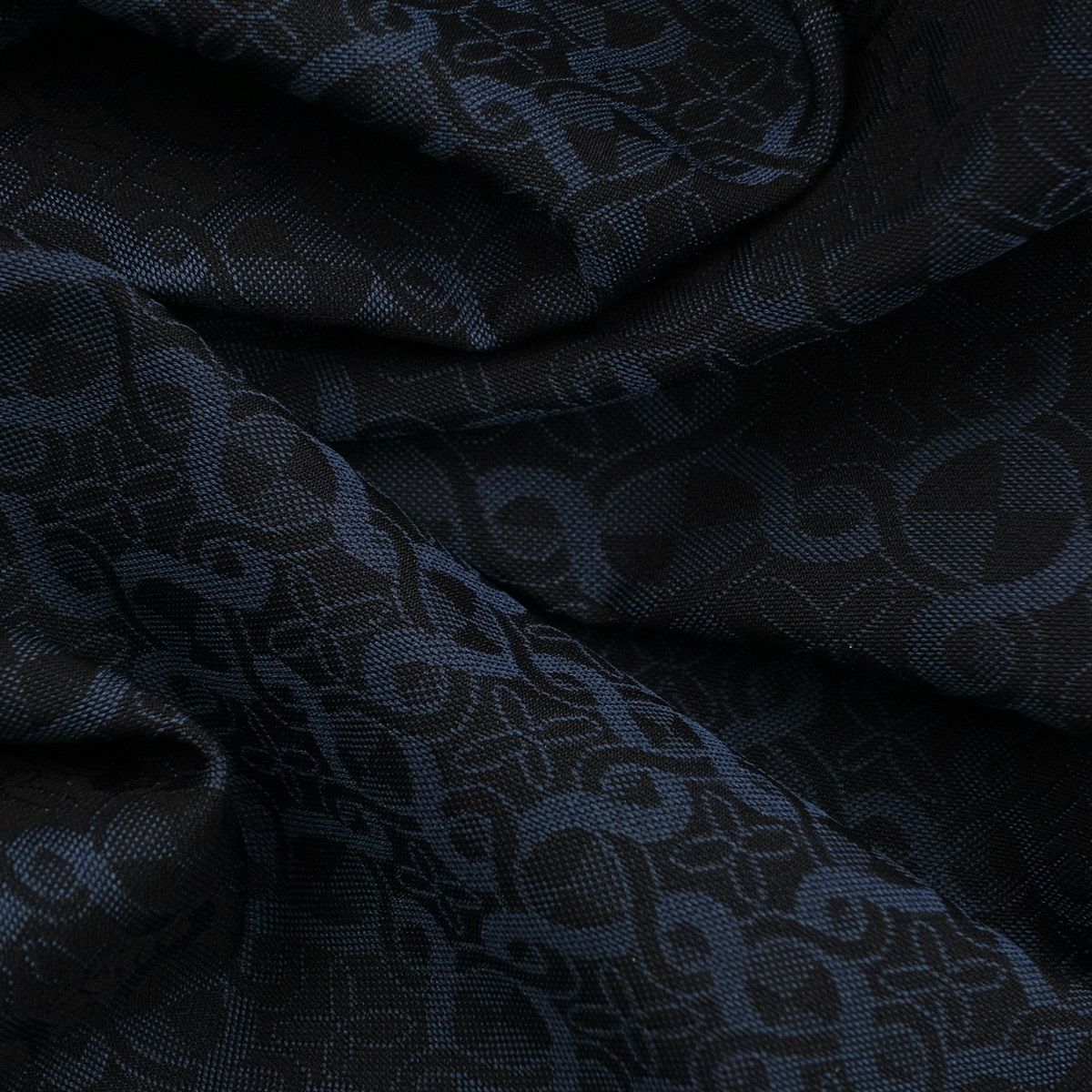 正絹 お召し 西陣織 紺 国内仕立て オーダー着物(もしくは羽織)