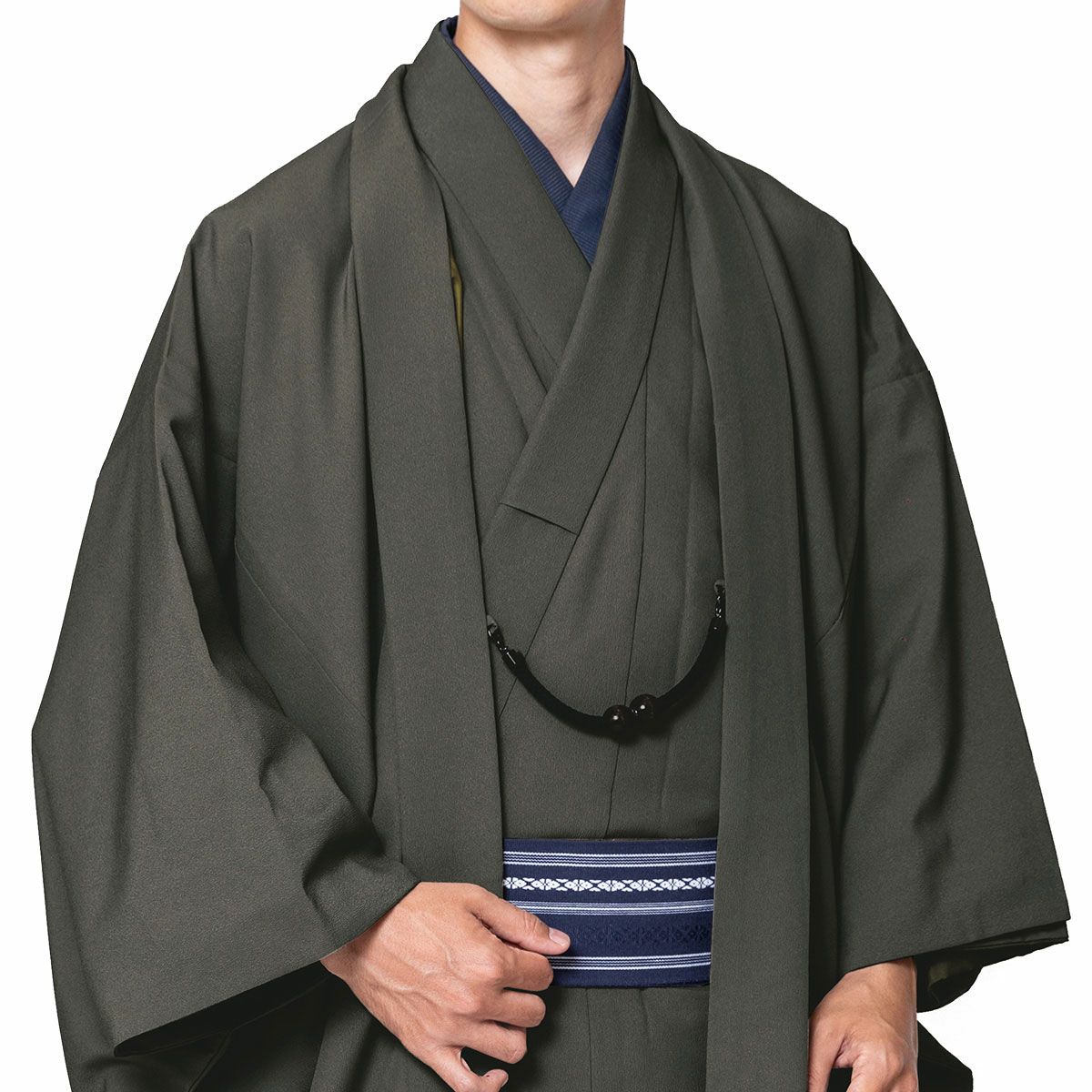 男物 メンズ 紋付着物セット 長襦袢付き 上級絹羽二重（茶道着物の 