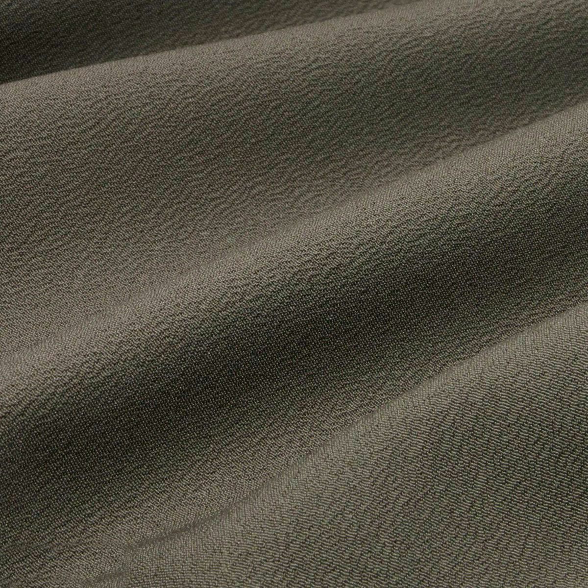 気軽に着物が着られる男着物3点セット 洗える着物 ちりめん 淡茶 M～LL （春・秋・冬）