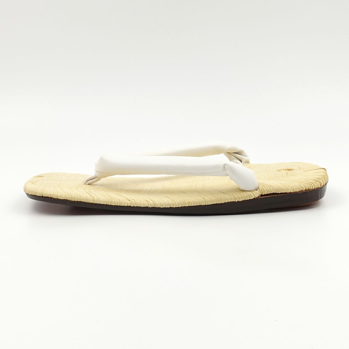 雪駄 男物 畳 礼装用 白鼻緒 皮底