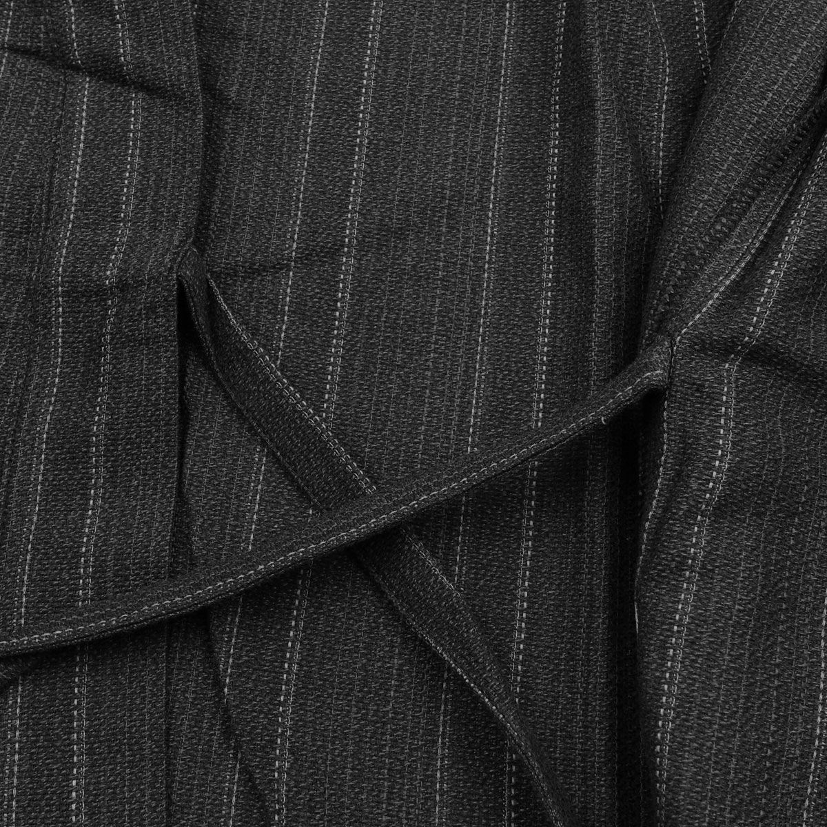 作務衣 男物 綿 縞 黒