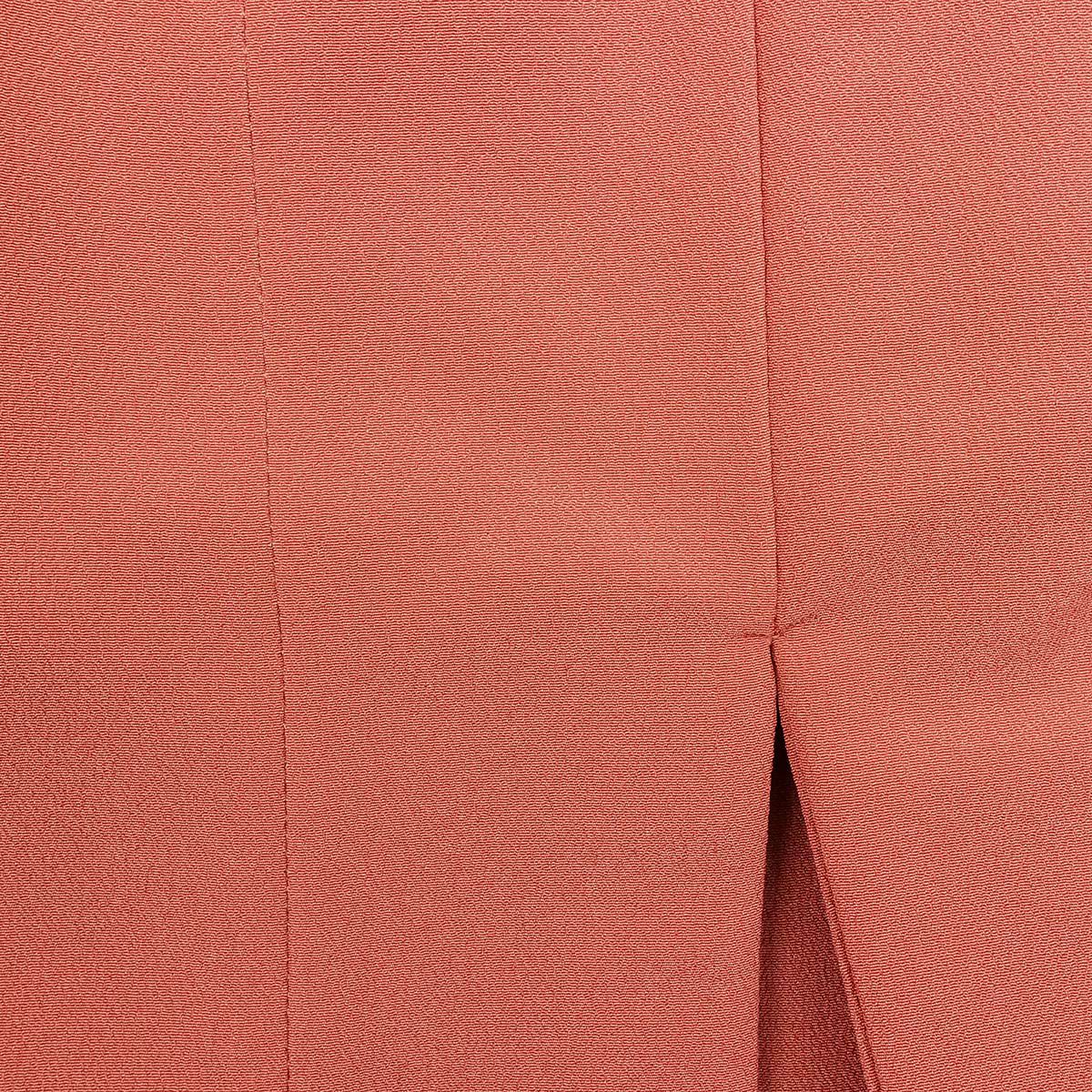 大きいサイズ すぐに着られる男着物 洗える ちりめん 袷 珊瑚色101 3L